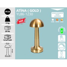 ATINA MASA LAMBASI ŞARJ EDİLEBİLİR GOLD-3 RENK